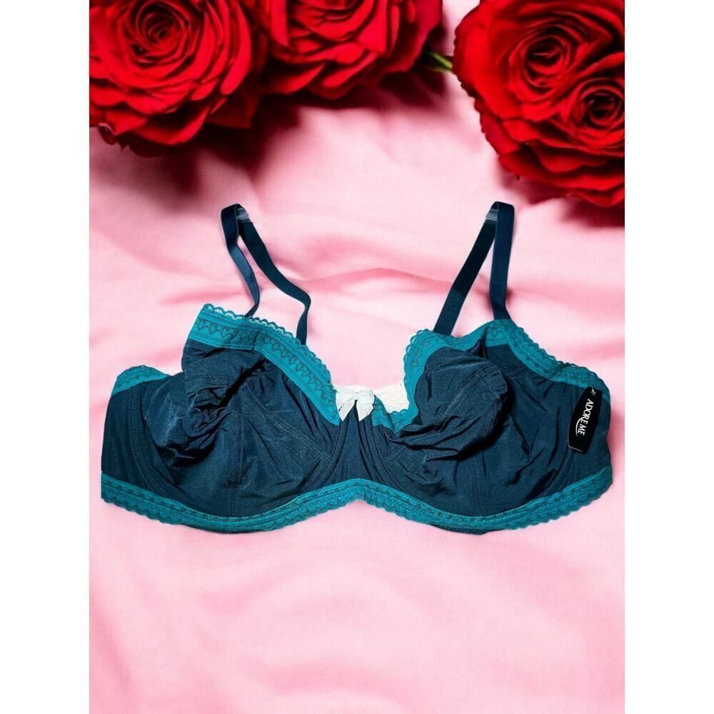 NWT Adore Me Womens Bra Size 42DD Underwire Teal Adjustable Strap